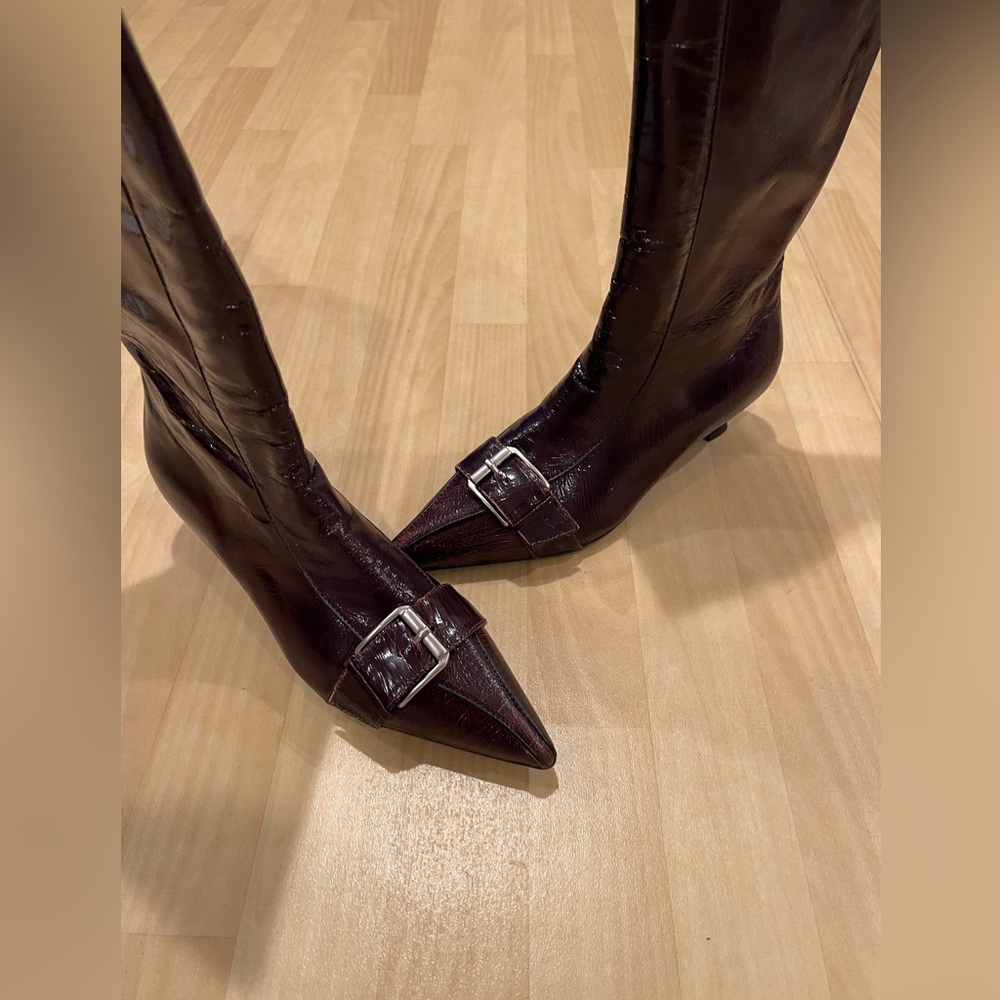 Paloma Wool Red Burgundy Judo Leather Boots